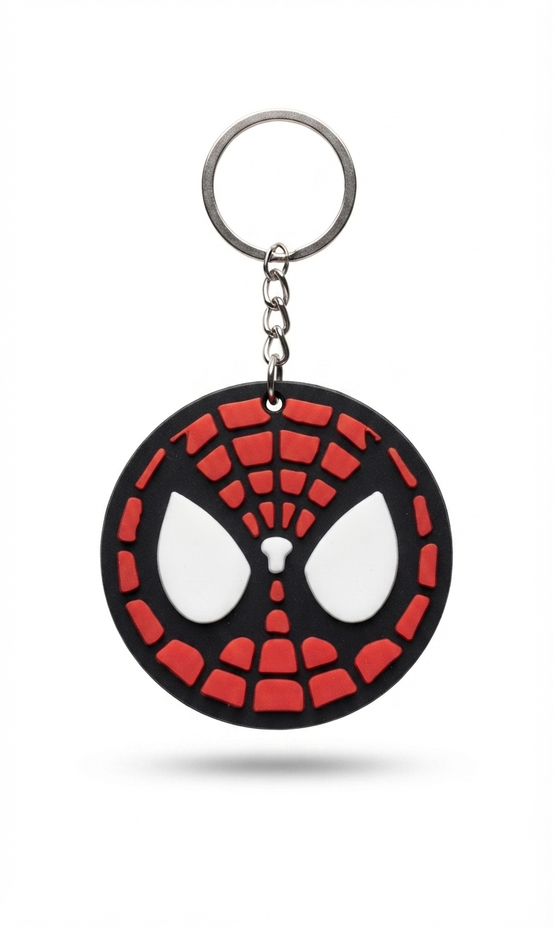 Spider-Man Web Keychain | Premium 3D Printed Superhero Keyring